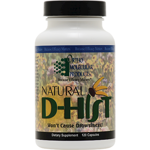 D-Hist 120 caps, Ortho Molecular - Won't Cause Drowsiness! - Enjoy the Outdoors Once Again!