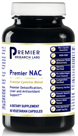 NAC ,Premier 60vcaps N-Acetyl-L-Cysteine Blend Premier Detoxification, Liver and Antioxidant Support