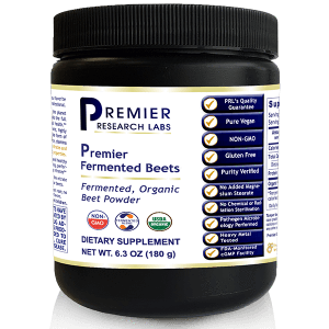 Fermented Beets Premier, 6.3oz cont. PrLabs Fermented, Organic Beet Powder Pure Vegan, Gluten Free, Soy Free, USDA Organic, and Non GMO