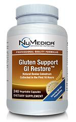 Gluten GI Restore 240 Caps, NuMedica Natural Bovine Colostrum ProvidingIGG & PRPs for Gluten Support