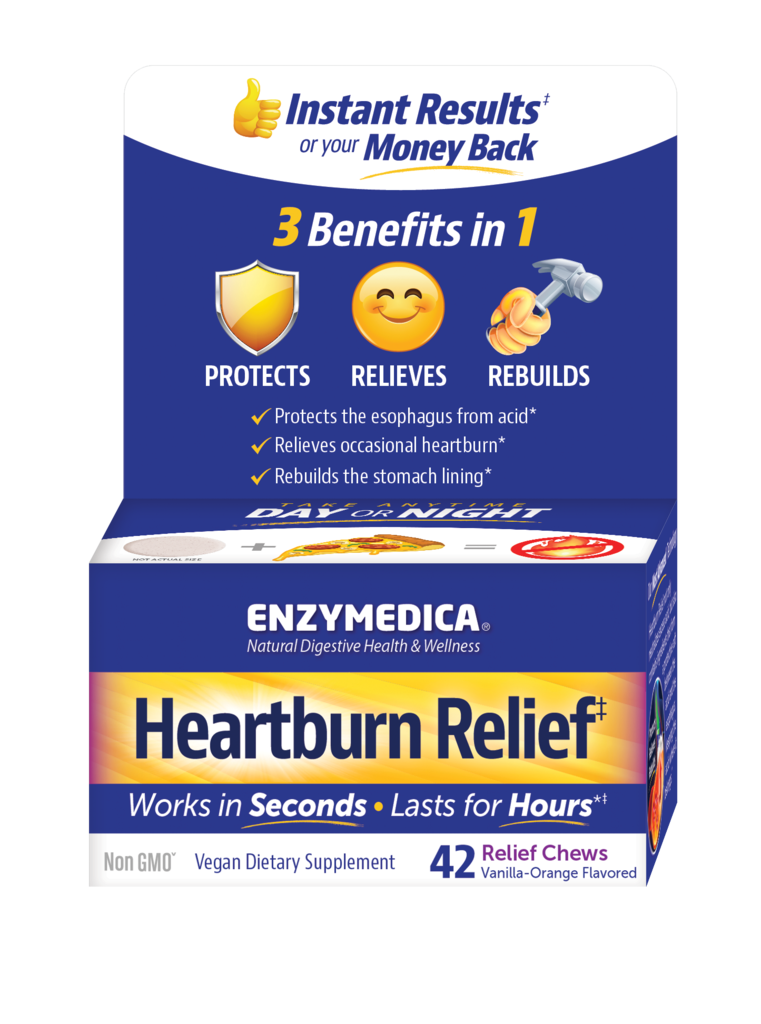 Heartburn Relief‡90 chews Enzymedica