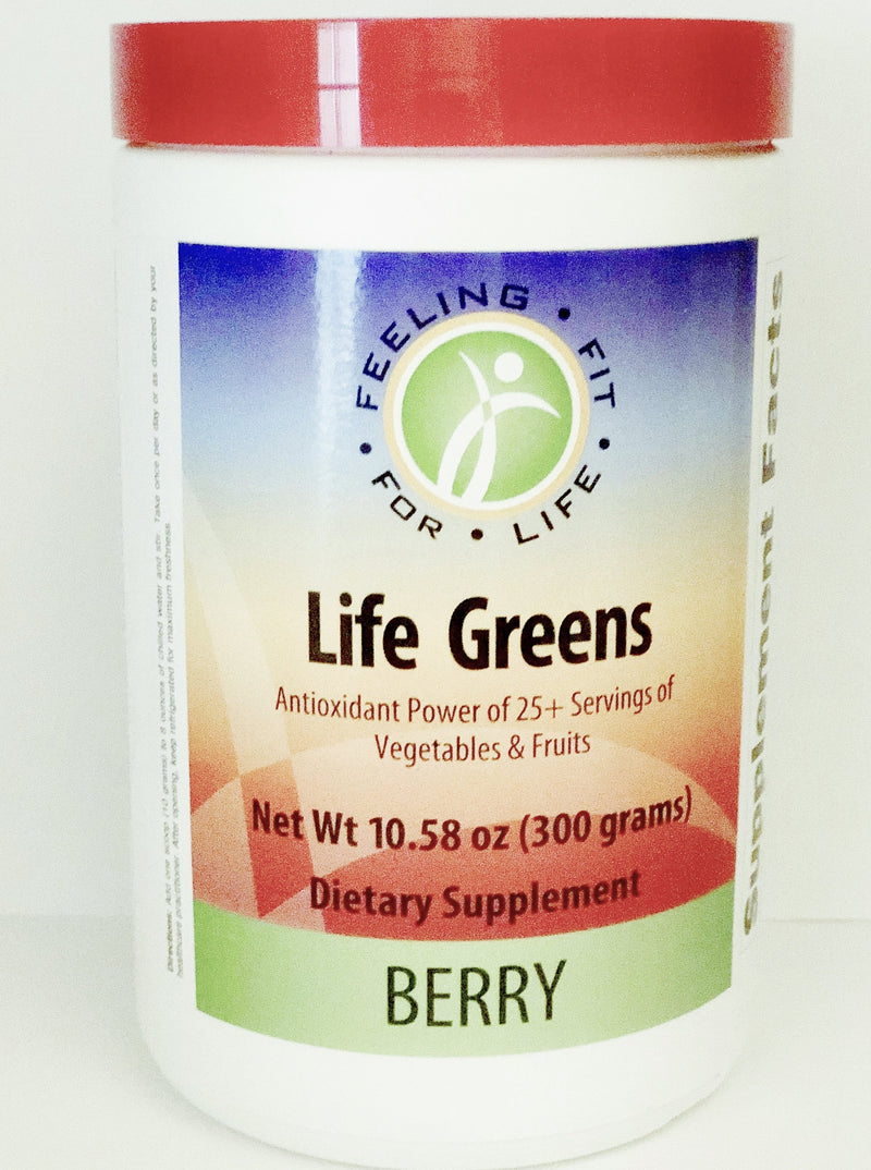 Life Greens Berry Powder 300 Gr Green Formula Featuring High ORAC
