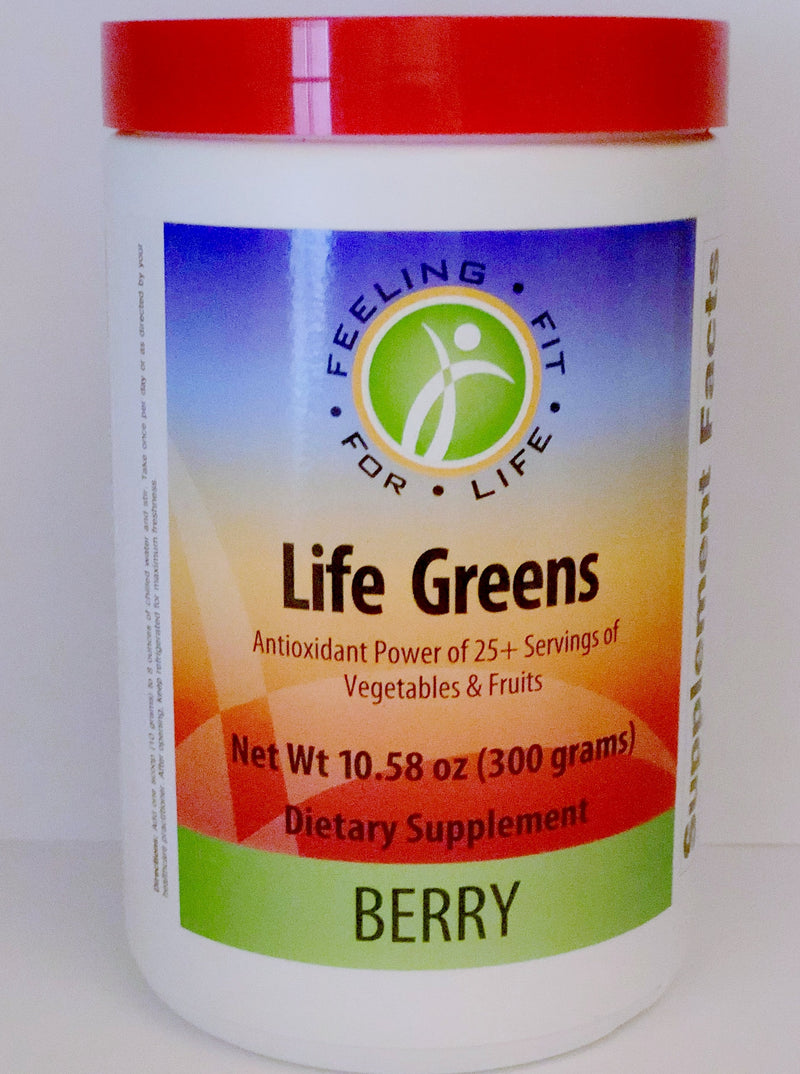 Life Greens Berry Powder 300 Gr Green Formula Featuring High ORAC