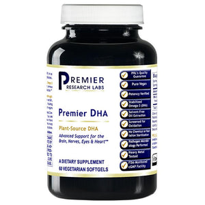 DHA 200 mg 60 Premier Dietary Supplement Plant-Source DHA Premier Support for the Brain, Nerves, Eyes and Heart