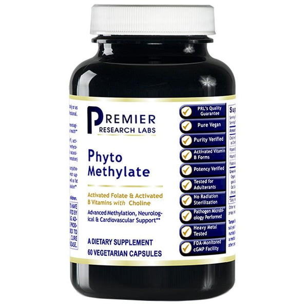 Phyto-Methylate 60 PRLabs Activated Folate & Activated B Vitamins with Choline Advanced Methylation, Neurological & Cardiovascular Support